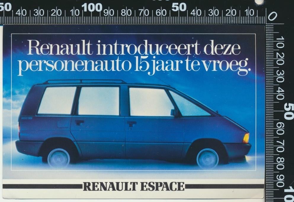 Sticker: Renault - Espace, Ophalen of Verzenden, Zo goed als nieuw, Auto of Motor