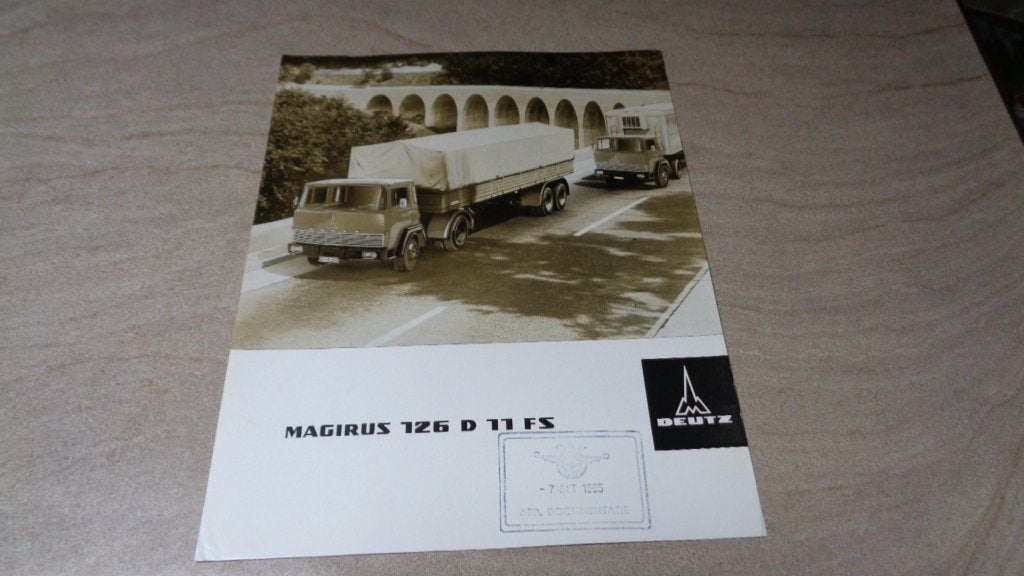 ZELDZAME Folder Magirus-Deutz MAGIRUS 126 D 11 FS  ,  9-1965, Verzenden, Zo goed als nieuw, Overige merken