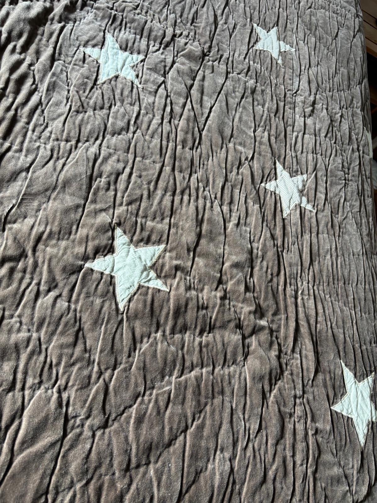 Riviera Maison sprei met sterrenpatroon - 240x220cm, Ophalen, Gebruikt, Bruin, Sprei