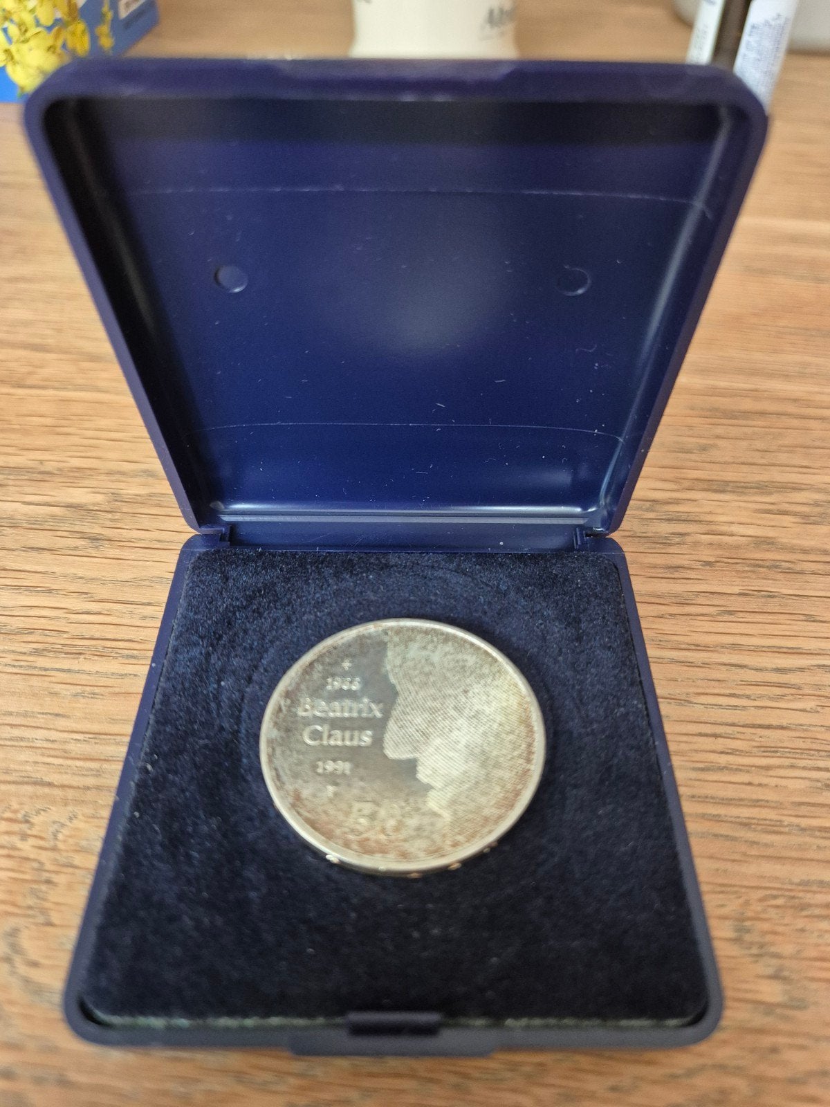 50 gulden zilveren munt Beatrix Claus 1966-1991, Postzegels en Munten, Munten | Nederland, Koningin Beatrix, Ophalen of Verzenden