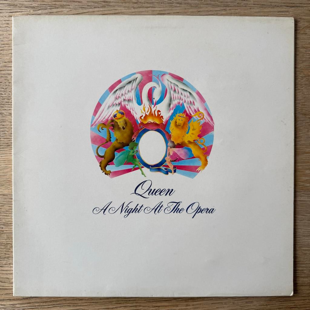 Queen A Night At The Opera LP Vinyl 1975 UK First Pressing, Cd's en Dvd's, Vinyl | Rock, Gebruikt, Progressive, 12 inch, Ophalen of Verzenden