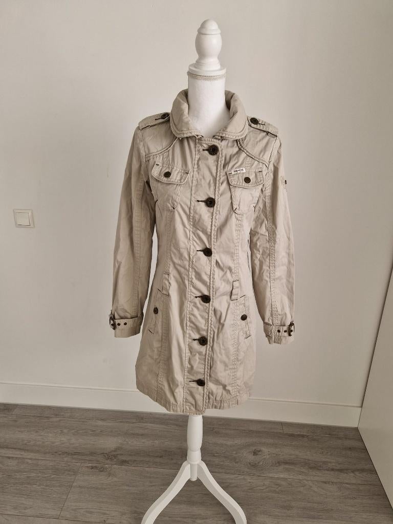 Trench coat Khujo maat 38/40 (M/L), Maat 38/40 (M), Beige, Khujo, Ophalen of Verzenden