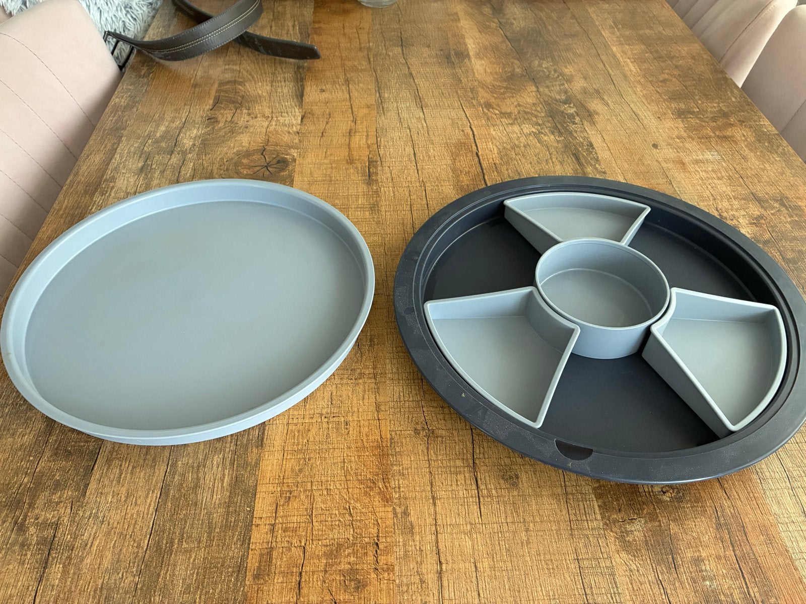 Tupperware Serveer- en bewaarschaal met vakken, Ophalen, Gebruikt, Schaal
