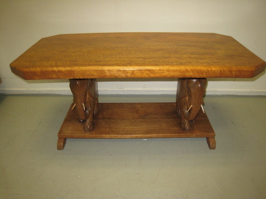 Vintage handgesneden olifanten koffietafel, Niet ingevuld, Gebruikt, Niet ingevuld, Niet ingevuld
