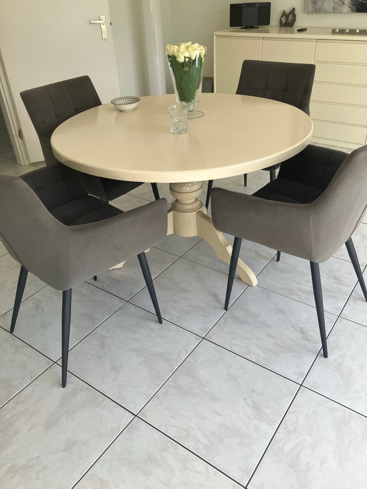 Ronde eettafel, Gebruikt, 100 tot 150 cm, Rond, Ophalen of Verzenden
