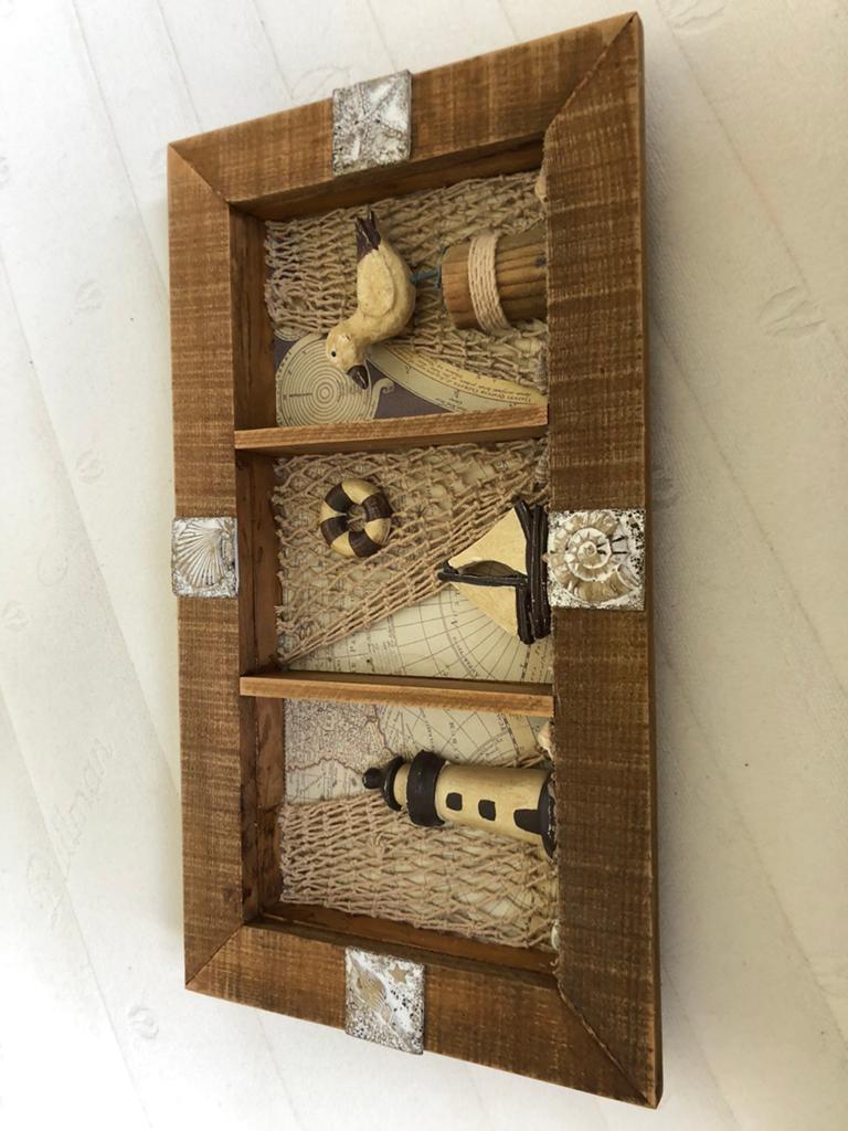 Schilderij (H:22-D:4-Br40 cm), 22 cm, Gebruikt, 40 cm, Hout