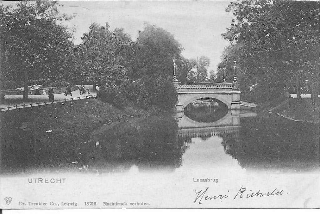 Oude briefkaart Lucasbrug Utrecht, 1903, Ophalen of Verzenden, Voor 1920, Gelopen, Utrecht