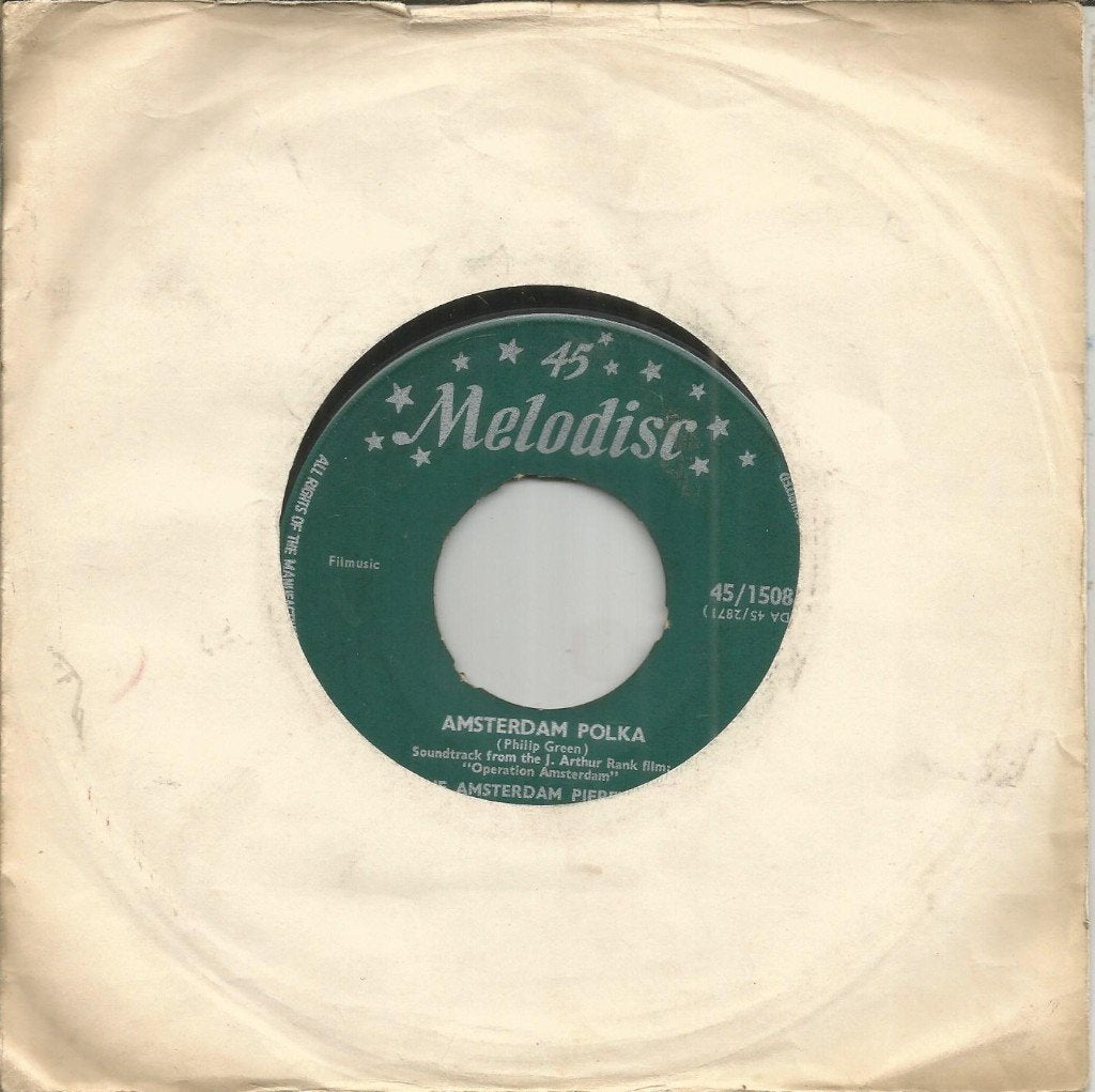 The Amsterdam Pierement – Pierement Waltz (1959), Cd's en Dvd's, Gebruikt, 7 inch, Ophalen of Verzenden, Soundtrack of Musical
