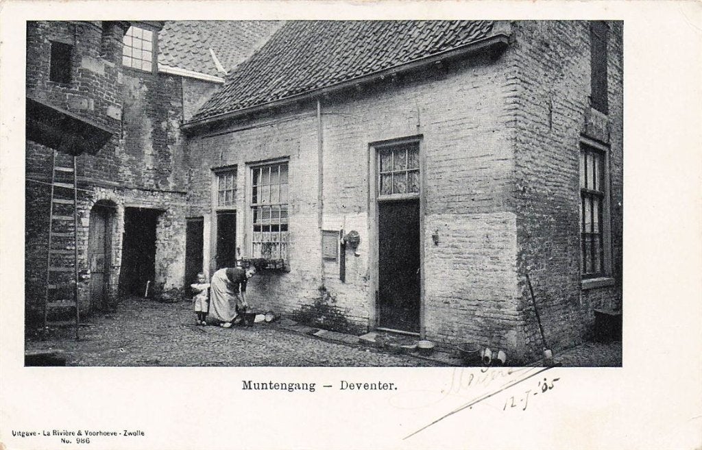 702-106-009 Muntengang Deventer, Verzamelen, Ansichtkaarten | Nederland, Verzenden, Voor 1920, Overijssel