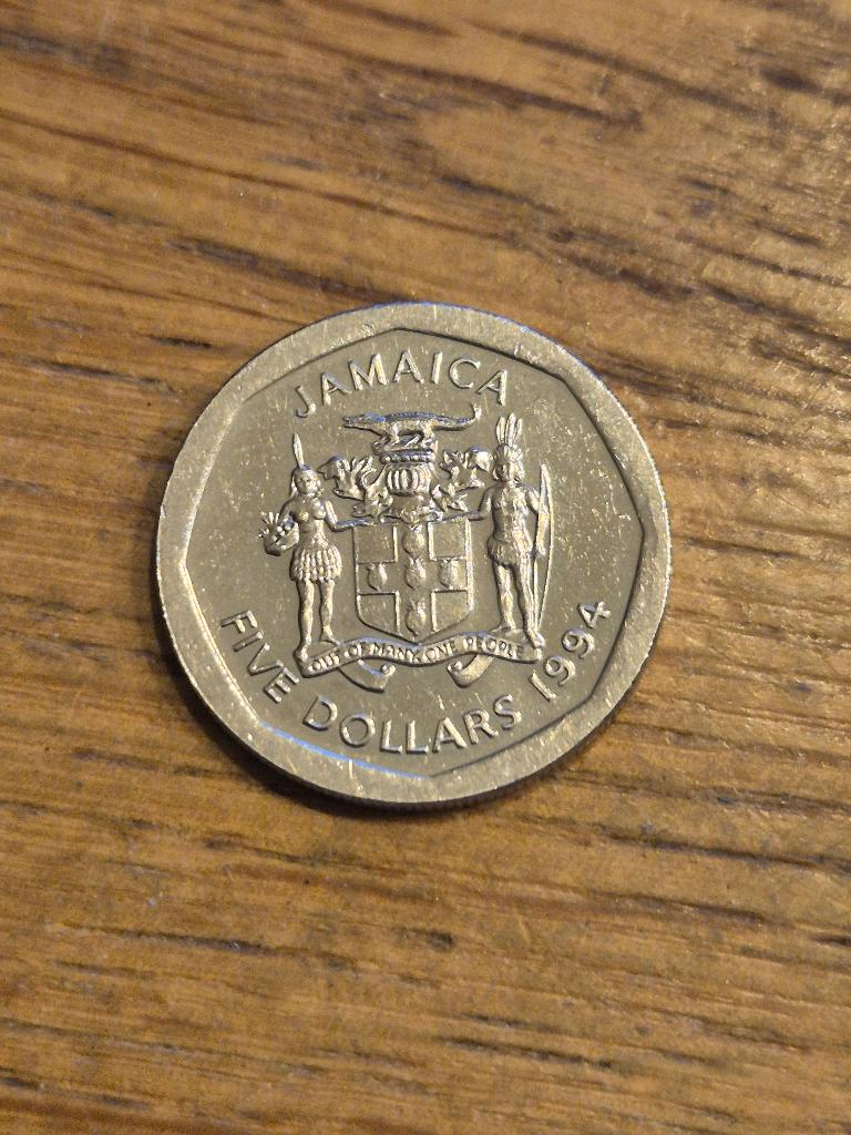 Jamaica - 5 Dollar 1994, Verzenden, Midden-Amerika, Losse munt