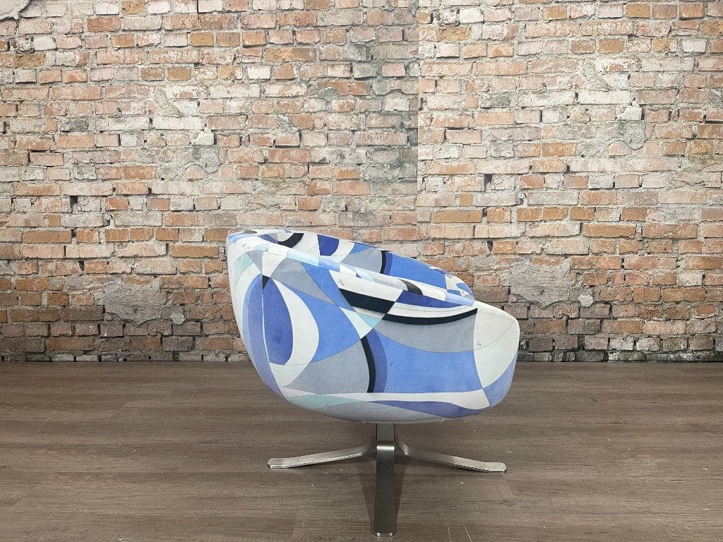 Cappellini Rive Droite – Blauw-wit stof | Patrick Norguet, Ophalen, Minder dan 75 cm, Design, Zo goed als nieuw