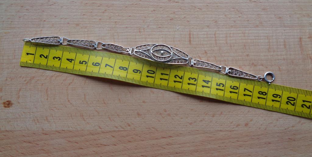 zilveren filigrain armband [075], Verzenden, Zo goed als nieuw, Zilver, Zilver