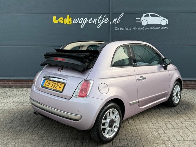 Fiat 500 C 1.2 Lounge Cabrio *p-sens. *chroompack *APK nieuw, Auto's, Voorwielaandrijving, Euro 5, Cabriolet, Leder en Stof