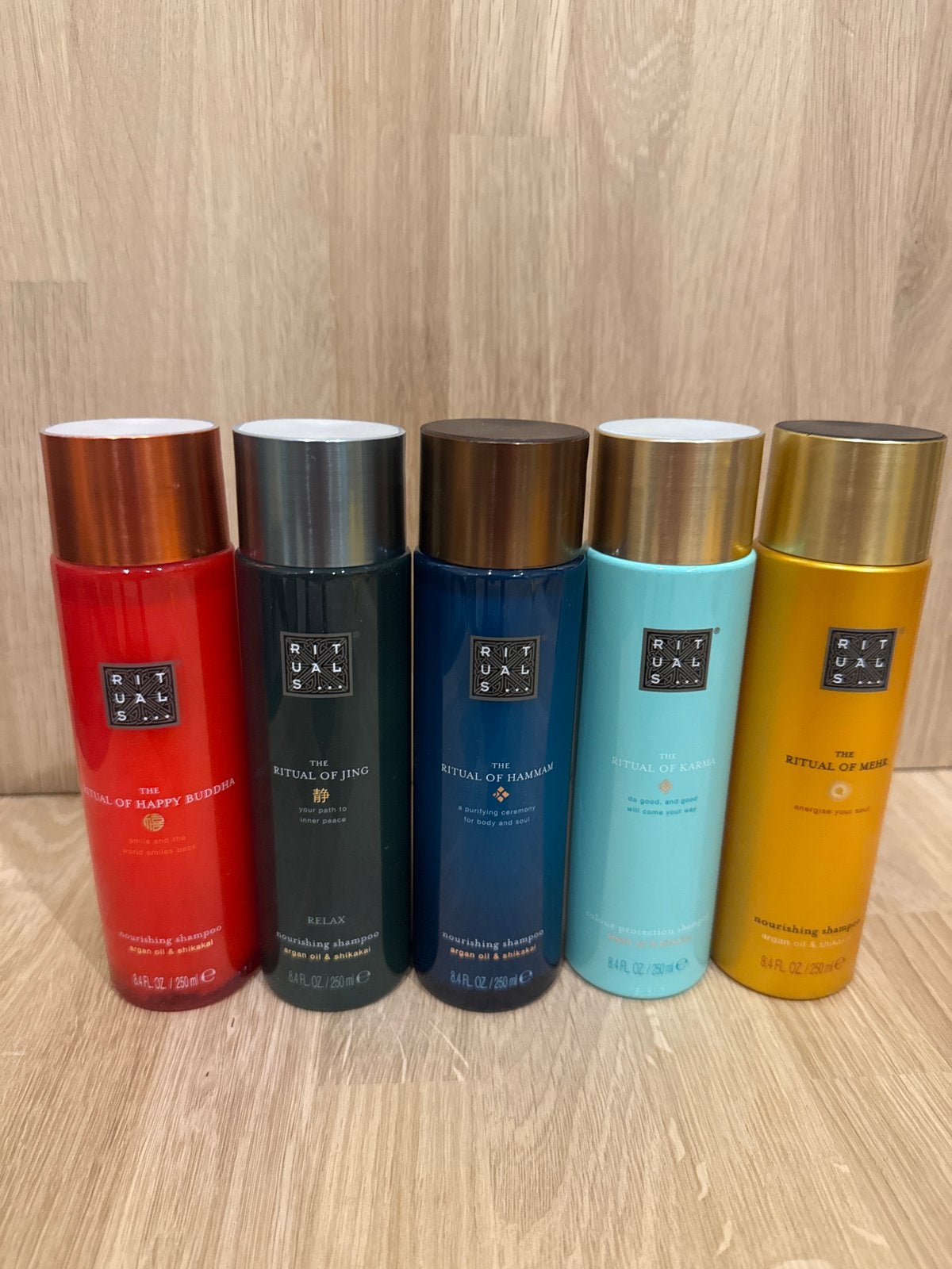 Rituals Shampoo Set - 5 stuks happy buddha hammam etc., Verzenden, Nieuw, Shampoo of Conditioner