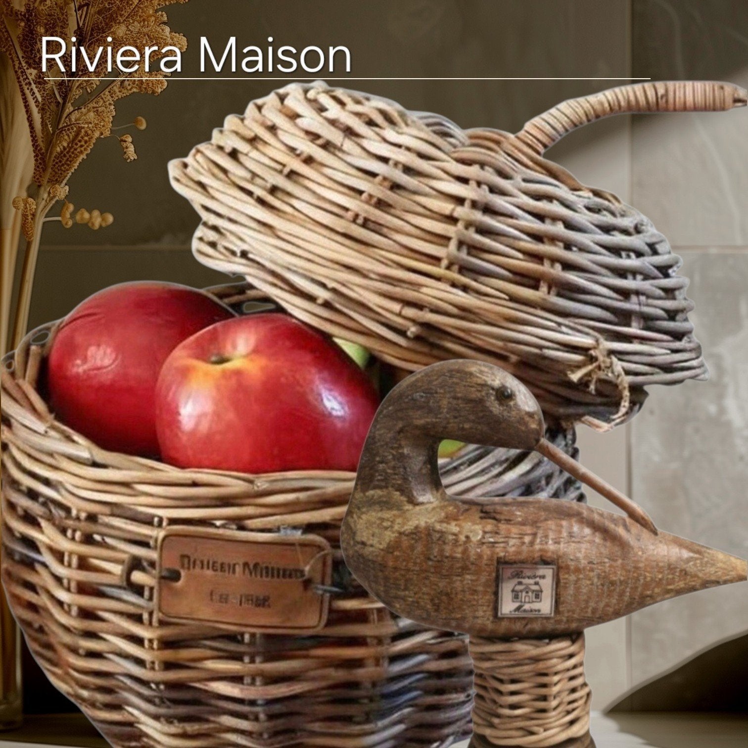 Vintage eend  of Rivièra maison fruitschaal, Ophalen of Verzenden, Zo goed als nieuw