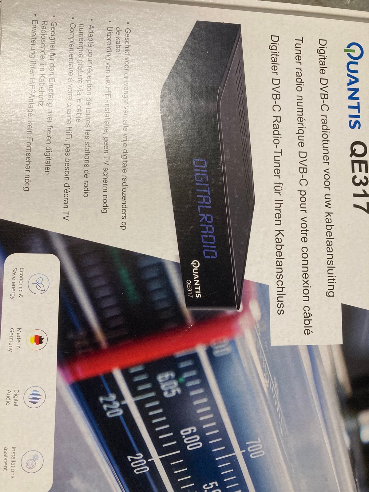 Quantis QE317 Digitale DVB-C Radio Tuner - Compleet, Ophalen, Zo goed als nieuw, Radio