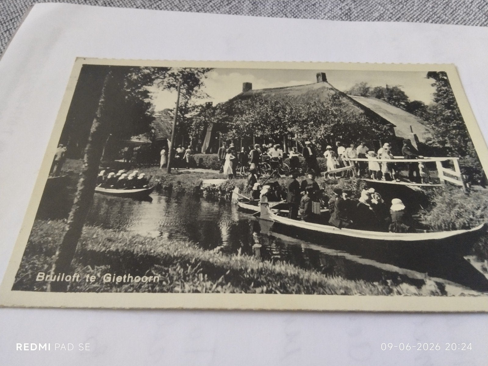 Oude Ansichtkaart Bruiloft Giethoorn, Ophalen of Verzenden, Voor 1920, Overijssel