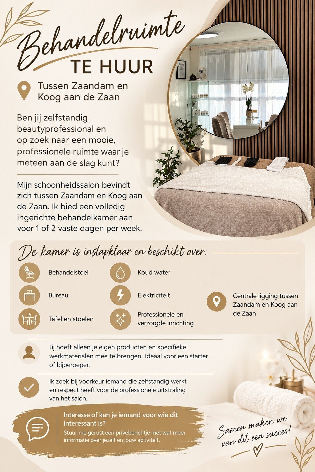 Behandelruimte te huur in Zaandam/Koog aan de Zaan, 20 tot 35 m², Haarlem