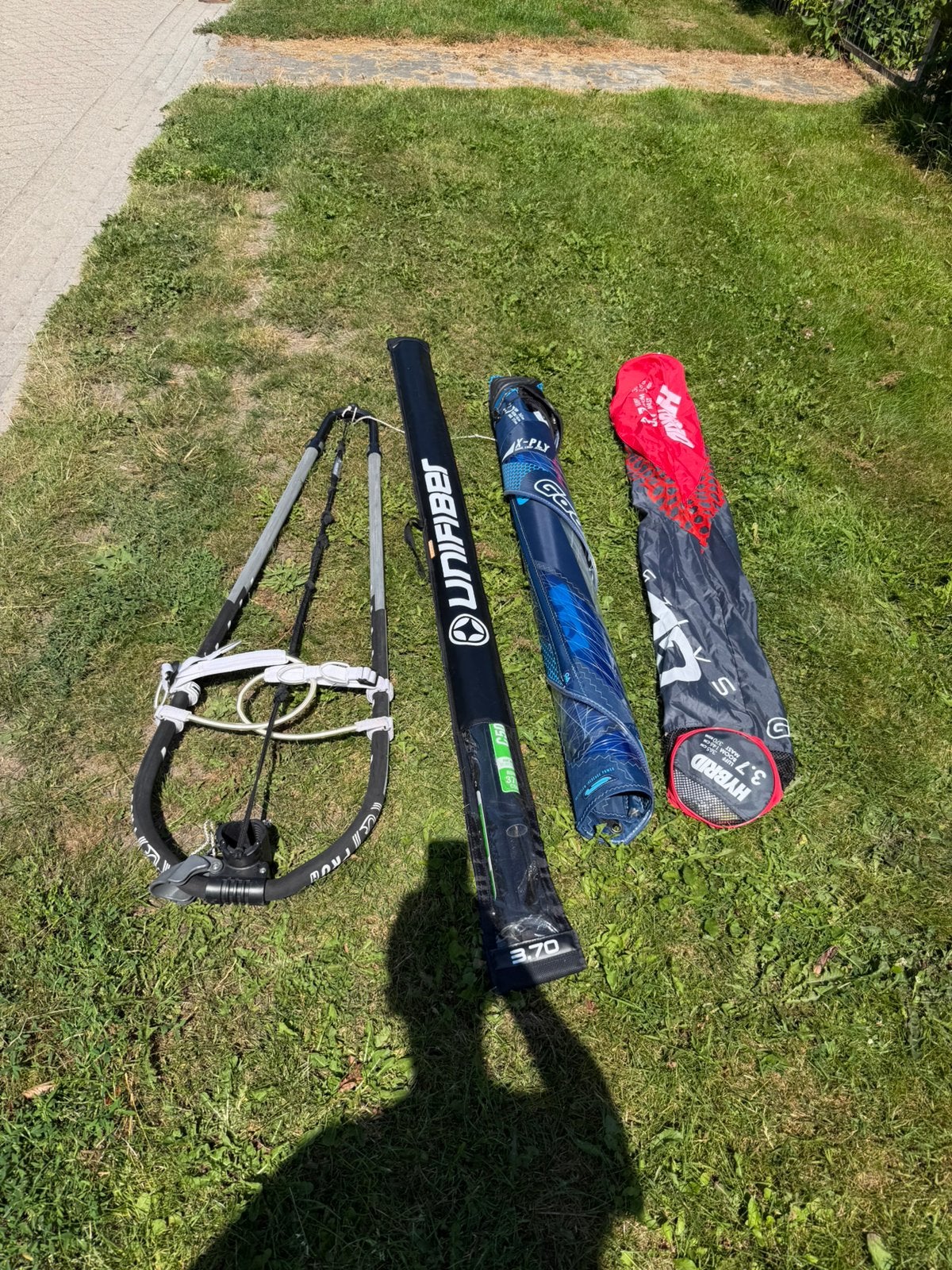 Gaastra Hybrid 3.7 2020 nieuwstaat + Gaastra C50 mast + giek, Watersport en Boten, Ophalen, Zo goed als nieuw, Zeil