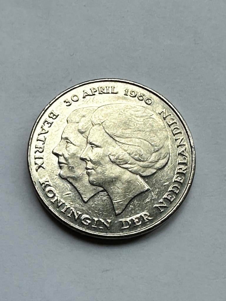 2 ½ Gulden 1980 Beatrix en Claus Huwelijksmunt, Verzenden, Koningin Beatrix, Geboorte of Huwelijk, Losse munt