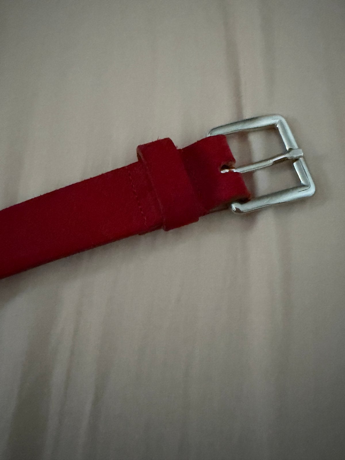 Rode suède riem van Gilberto, 100% leer, 3 tot 5 cm, Echt leder, 90 tot 100 cm, Heupriem