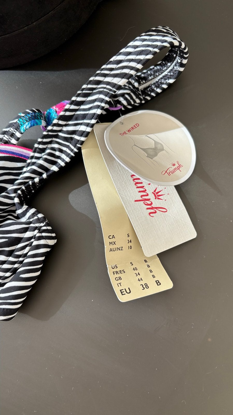 Triumph bikini top 38B - Zebraprint, Verzenden, Nieuw, Zwart, Bikini