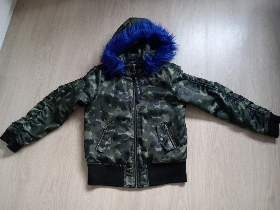 Camo bomberjack met blauwe bontkraag, Ophalen of Verzenden, Coolcat, Maat 34 (XS) of kleiner, Gedragen