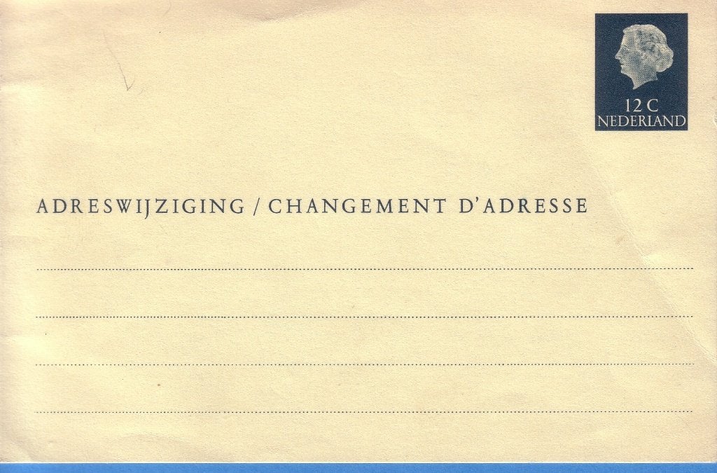 Postwaardestuk - Adreswijziging. Geuzendam 35 **, Ophalen of Verzenden, Overige typen