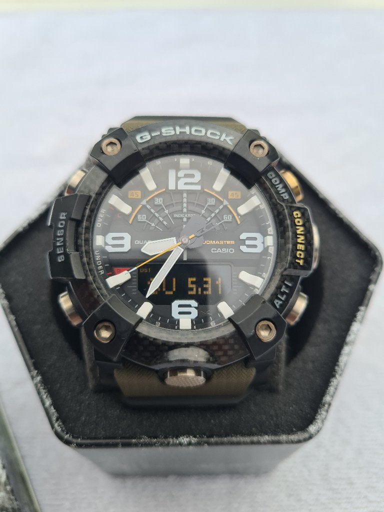 Casio Mudmaster GG-B100 zwart/groen TOPCONDITIE nw. batterij, Casio, Kunststof, Polshorloge, Kunststof