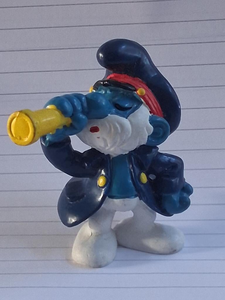 Blauwe kapitein smurf, Verzamelen, Smurfen, Ophalen of Verzenden, Zo goed als nieuw, Verschillende Smurfen
