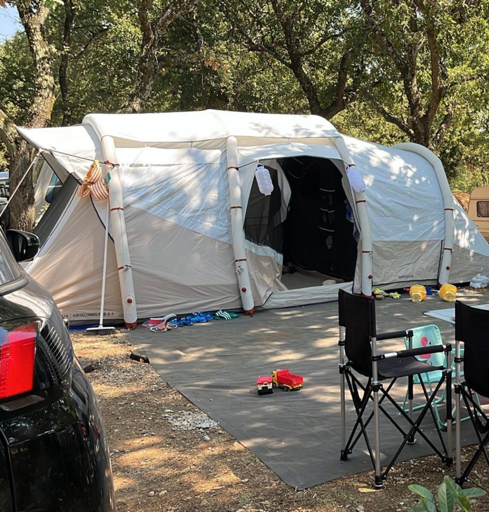 Zeer nette Quechua Opblaasbare tent , Air Seconds 6.3, Caravans en Kamperen, Tenten, Ophalen, Zo goed als nieuw, Tot en met 6