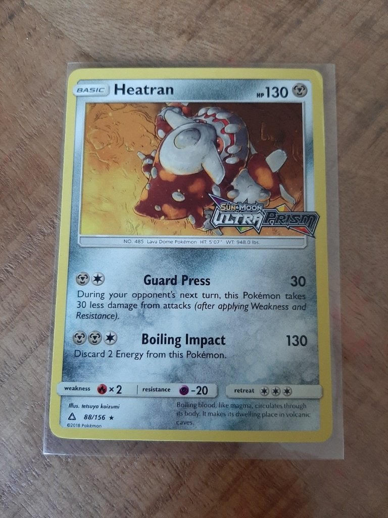 Heatran #88, Holo Stamped, Pokemon Ultra Prism, Ophalen of Verzenden, Zo goed als nieuw, Losse kaart