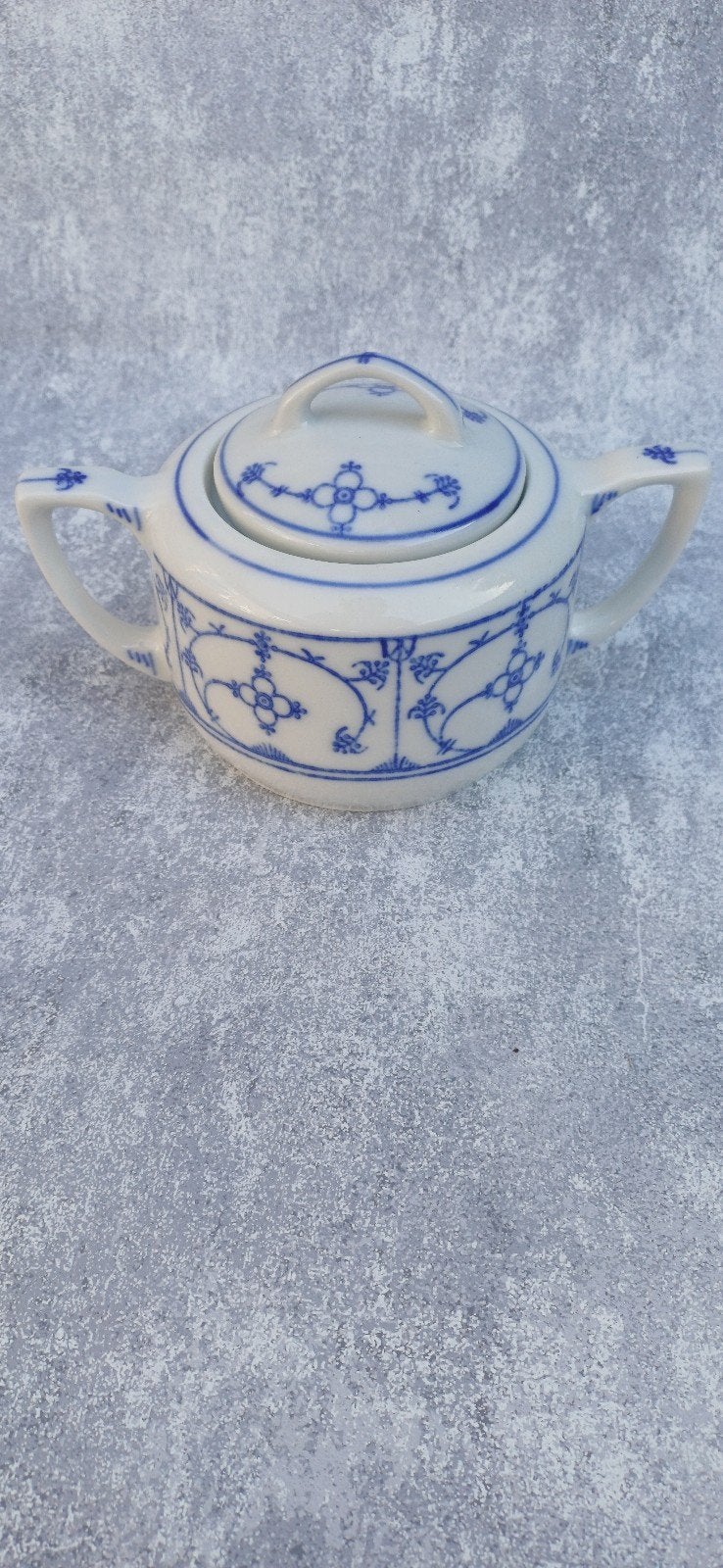 Jäger Eisenberg Melkkan en Suikerpot Blauw Uienpat, Antiek en Kunst, Ophalen of Verzenden
