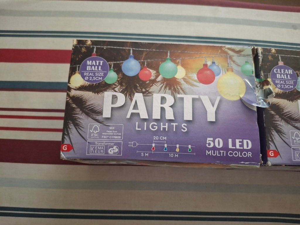 PARTYVERLICHTING 2 X 50 STUKS NIEUW, Meerkleurig, Nieuw, Ophalen of Verzenden, Overige merken