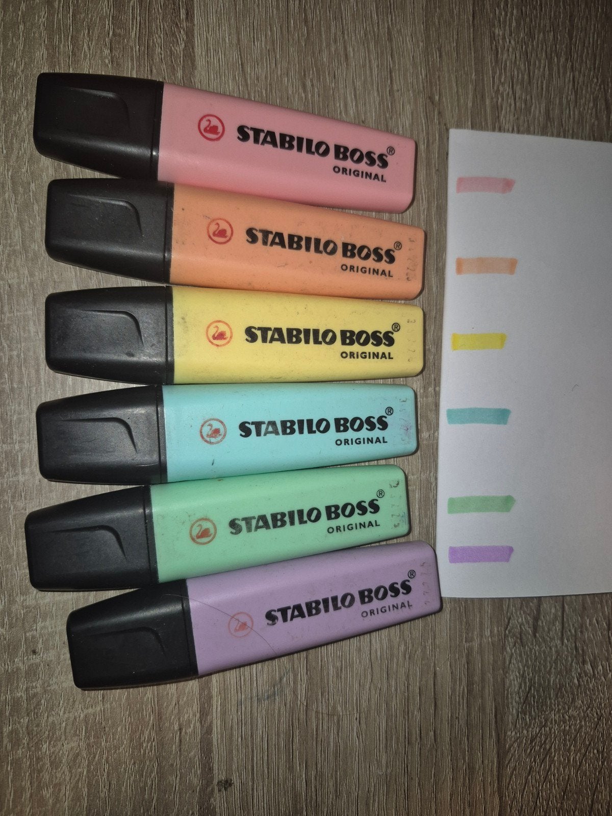Set van 6 STABILO BOSS Original Pastel Markeerstiften, Diversen, Ophalen of Verzenden, Zo goed als nieuw