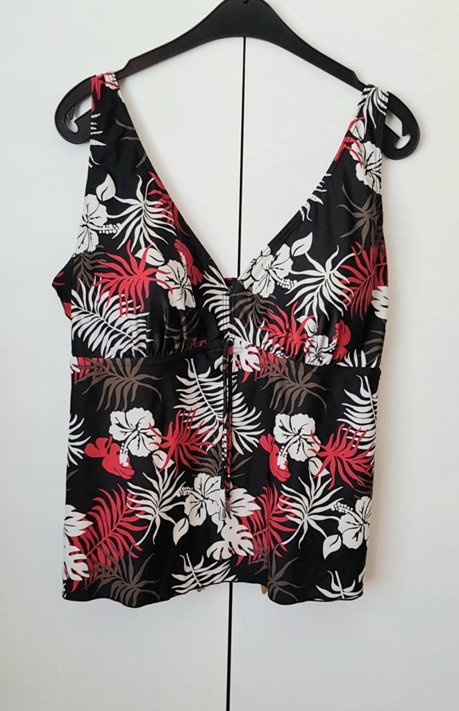 Tankini top Ulla Popken 50, Kleding | Dames, Overige typen, Zwart, Ulla Popken, Ophalen of Verzenden