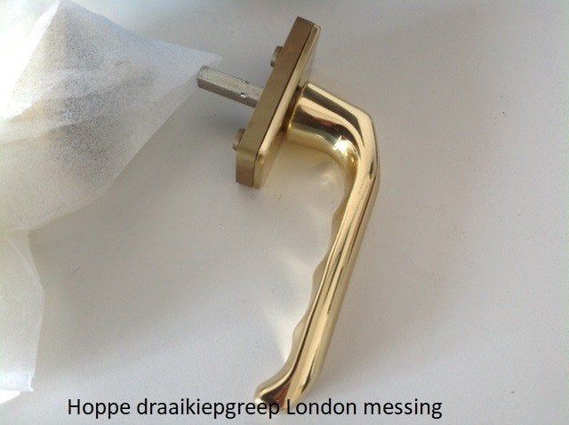 Hoppe messing raamgreep London , draaikiepgreep, Doe-het-zelf en Verbouw, Hang- en Sluitwerk, Nieuw, Overige typen, Koper of Messing