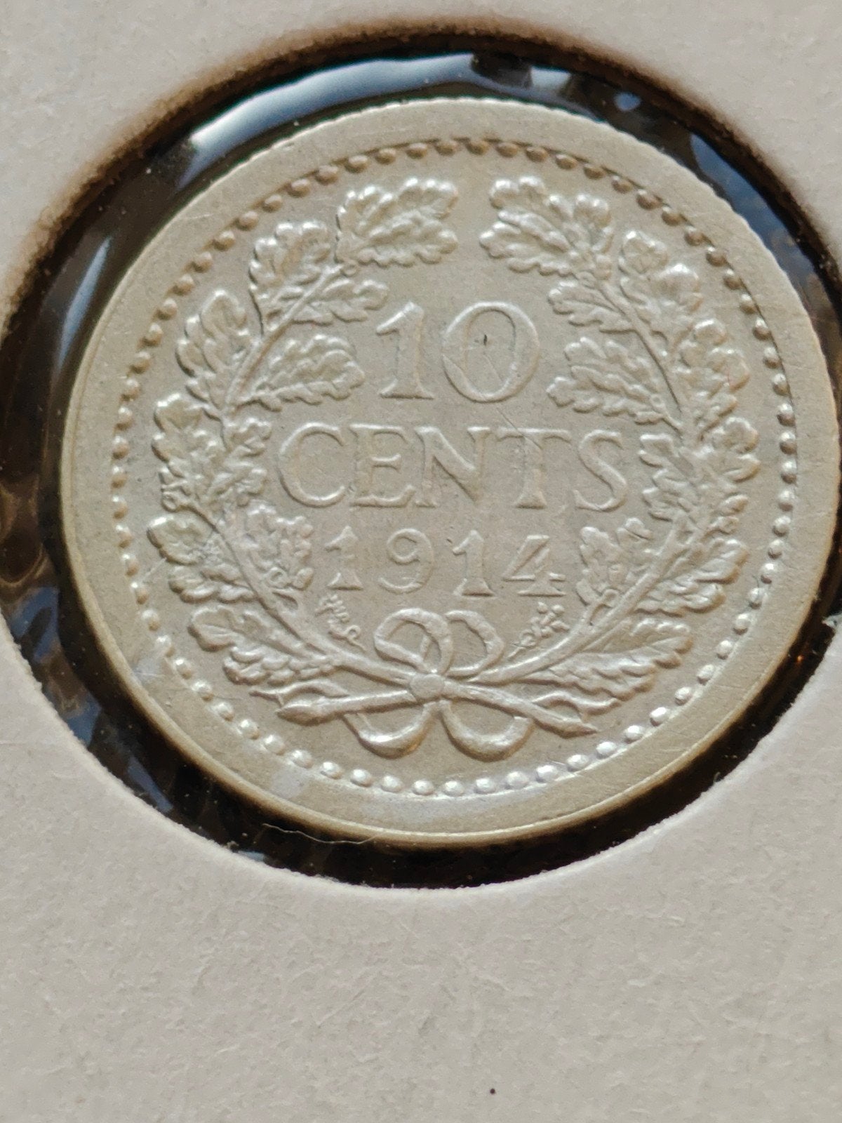 10 cent 1914 Wilhelmina - Zilveren munt, Postzegels en Munten, Munten | Nederland, Zilver, Ophalen of Verzenden, 10 cent, Koningin Wilhelmina