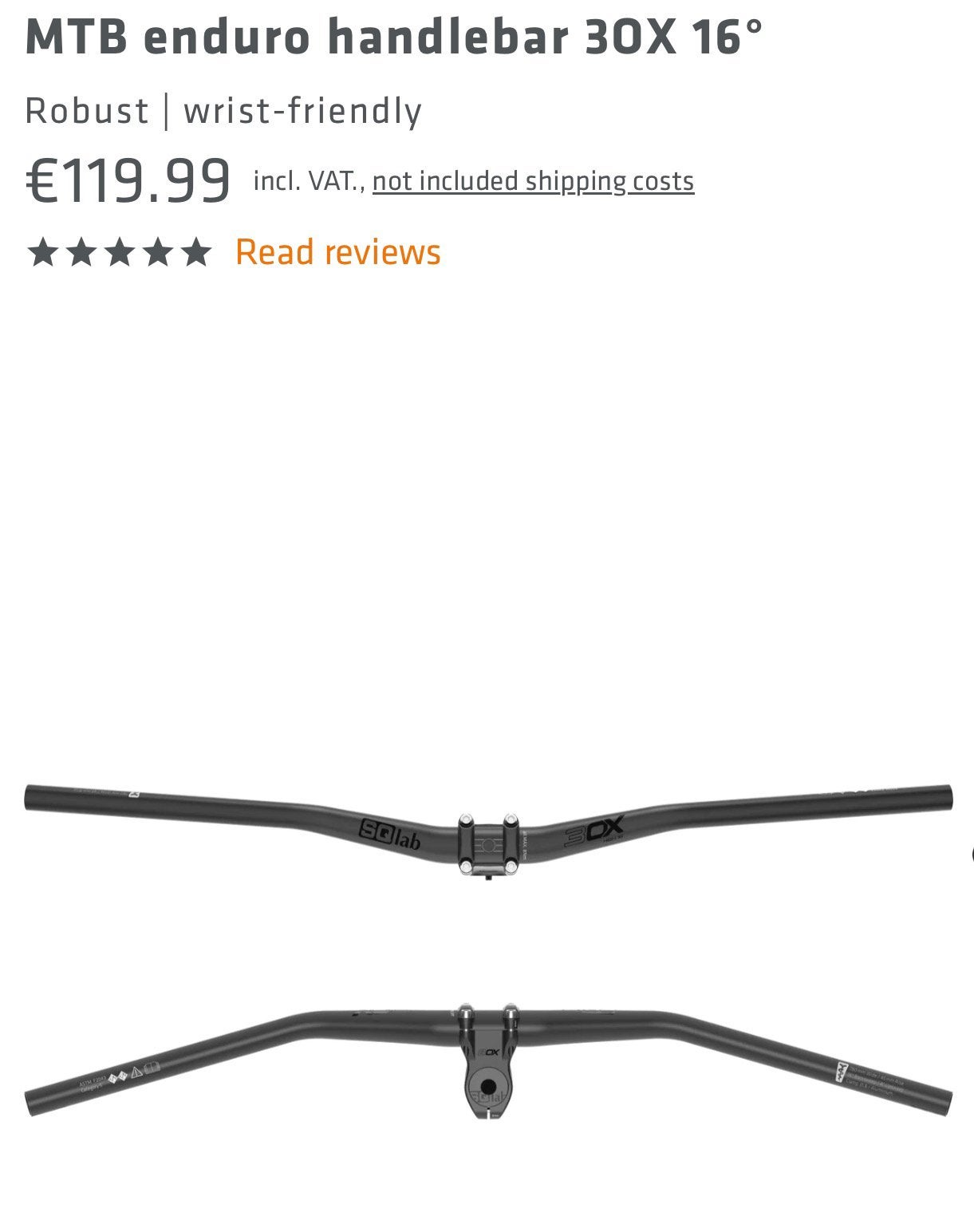 GEZOCHT: SQLab 3OX Alu 16 High rise 45mm, Ophalen of Verzenden, Mountainbike, Stuur, Aluminium