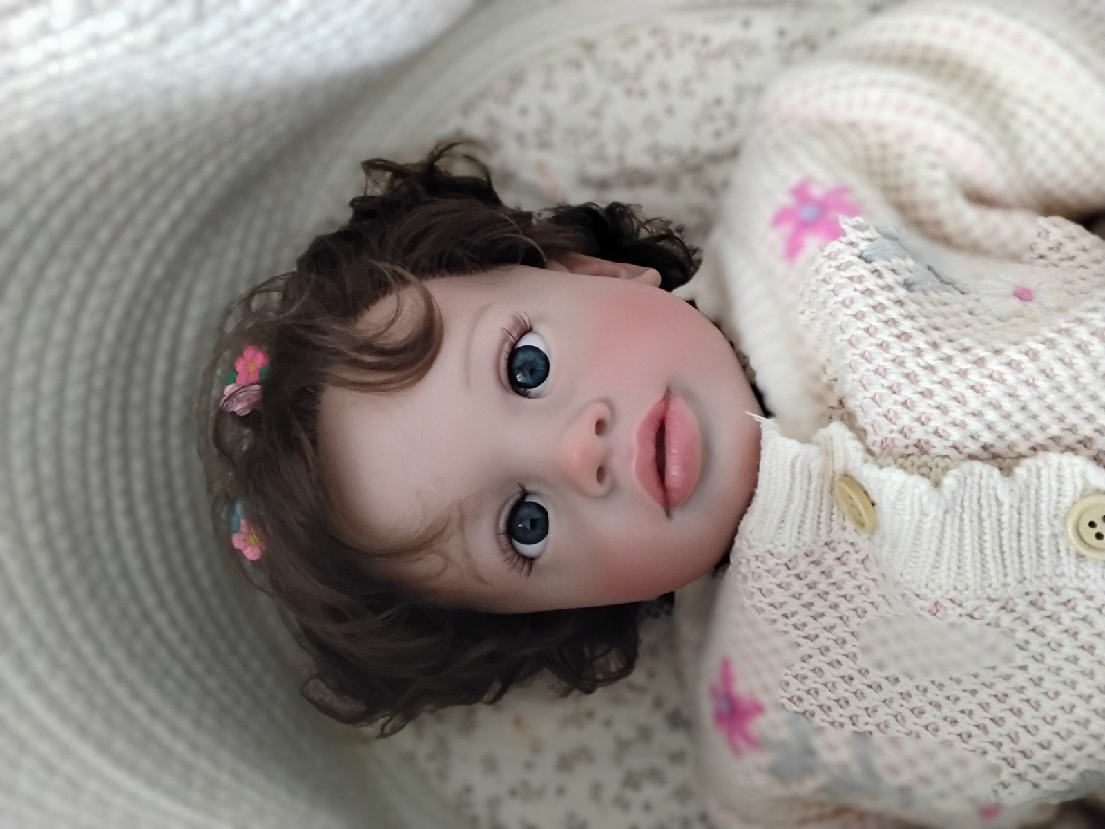 Mooie pop(reborn) 63cm, Verzamelen, Poppen, Ophalen of Verzenden, Zo goed als nieuw