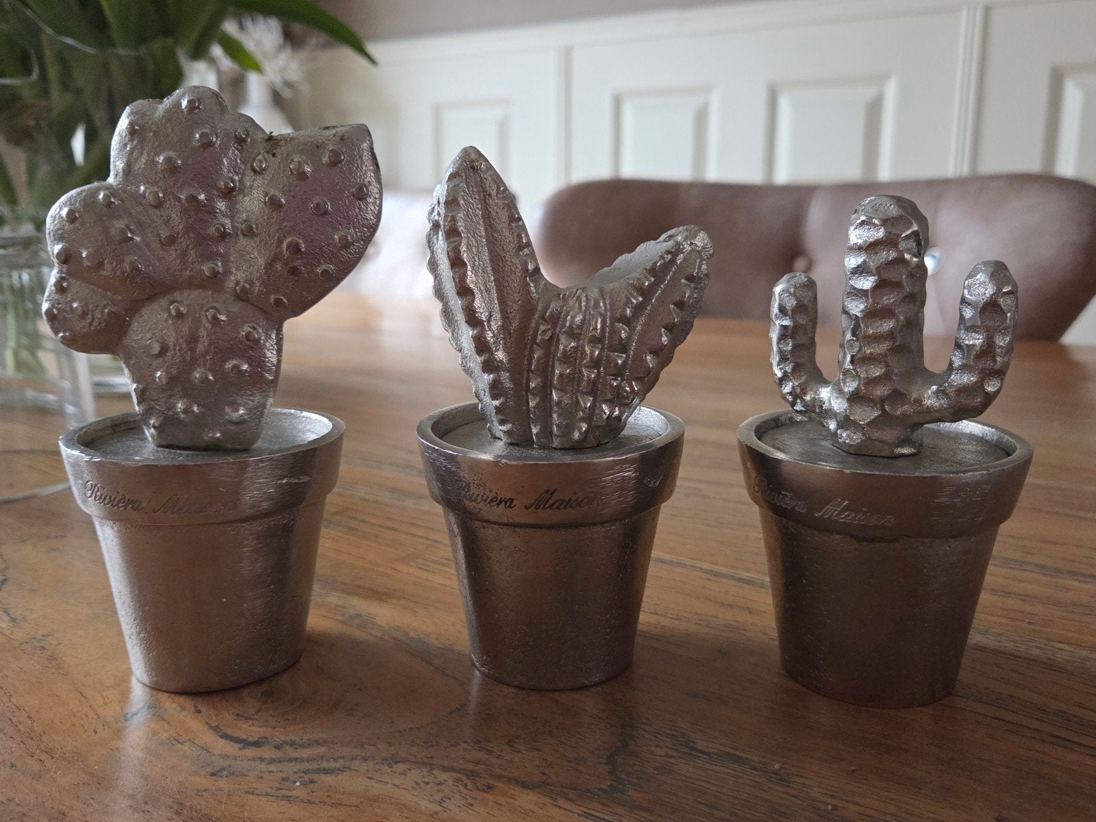 RIVIERA MAISON CACTUSSEN...3 stuks..GAAF OP DIENBLAD/ETAGERE, Ophalen of Verzenden, Zo goed als nieuw