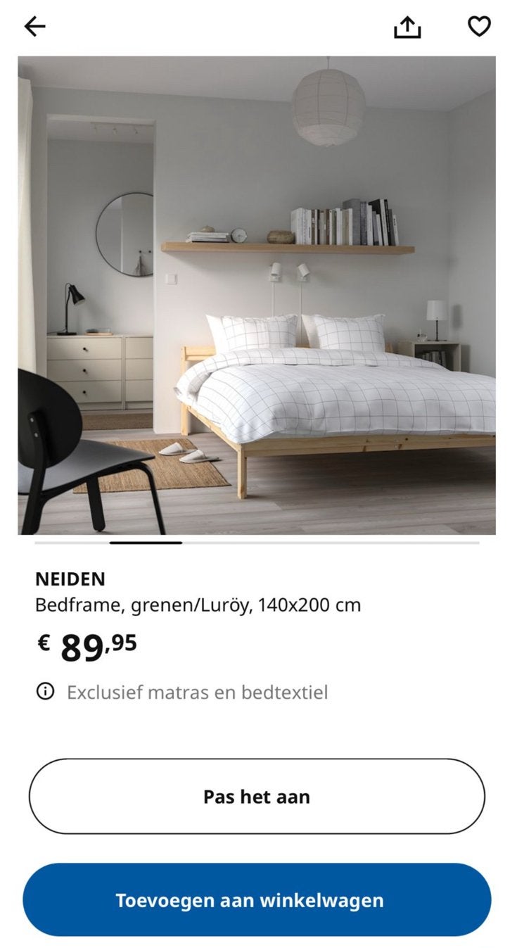 Ikea bedframe Neiden, Ophalen of Verzenden