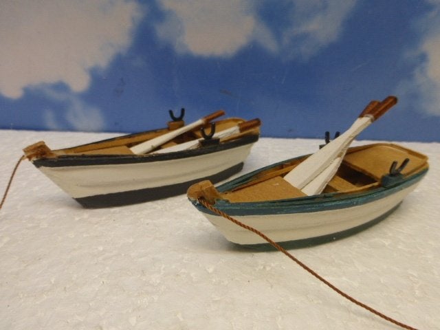 lemax wooden rowboats kerstdorp bootje haven scenery kerst, Ophalen of Verzenden, Zo goed als nieuw