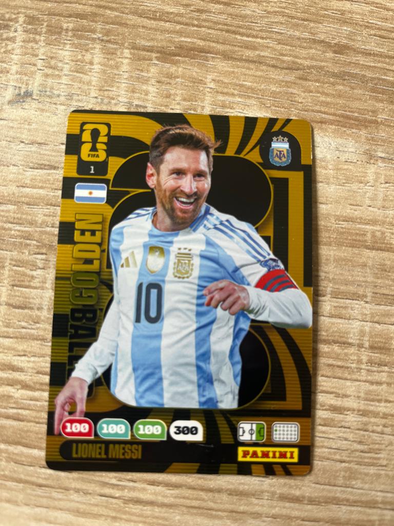 Lionel Messi Panini Adrenalyn XL FIFA Golden Ball kaart, Ophalen of Verzenden, Zo goed als nieuw, Buitenlandse clubs, Spelerskaart