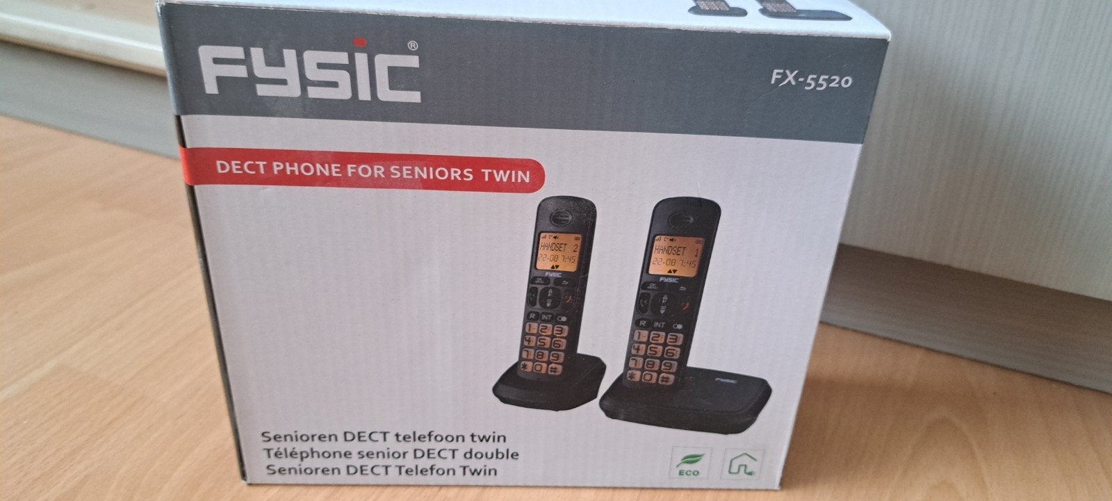 Fysic FX-5520 Senioren Dect telefoon twin Zo goed als nieuw, Ophalen of Verzenden, Zo goed als nieuw, 2 handsets