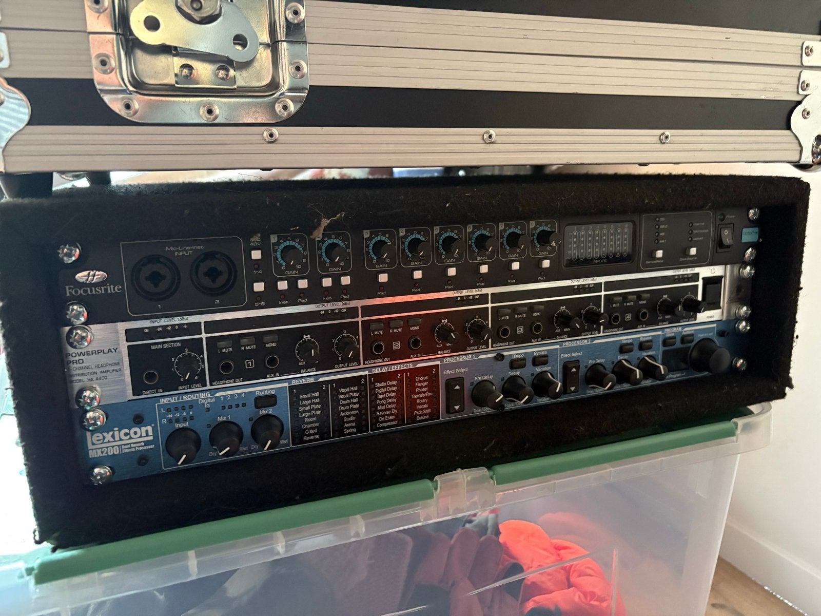 Focusrite Octopre MkII, Lexicon MX200, Behringer HA4400 met, Ophalen of Verzenden, Zo goed als nieuw, Audio