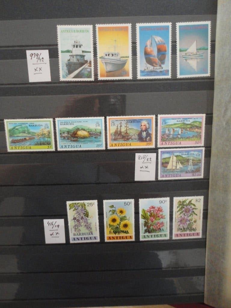 postzegels 10= antigua / barbuda, Ophalen of Verzenden, Midden-Amerika