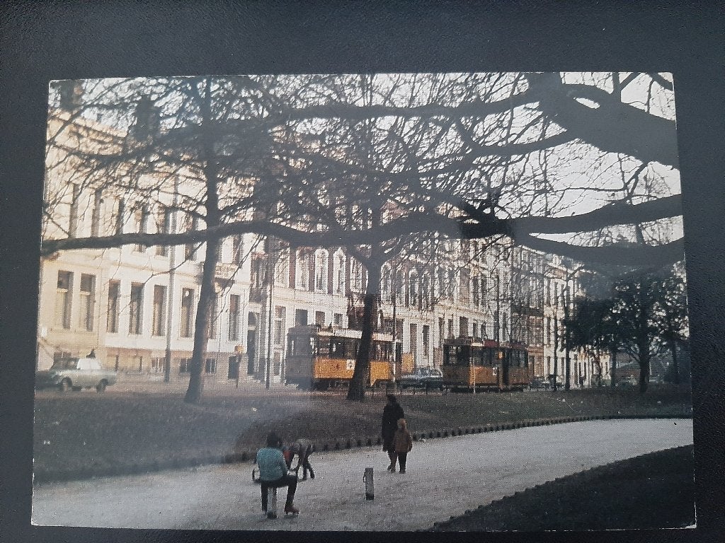 Rotterdam, Eendrachtsweg, bevroren singel, schaatsen + RET, Verzamelen, Verzenden, 1960 tot 1980, Ongelopen, Zuid-Holland