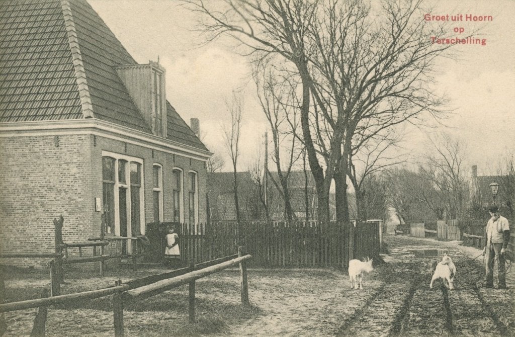Ansichtkaart Hoorn,  Groet uit...Terschelling., Verzamelen, Ophalen of Verzenden, Voor 1920, Ongelopen, Waddeneilanden