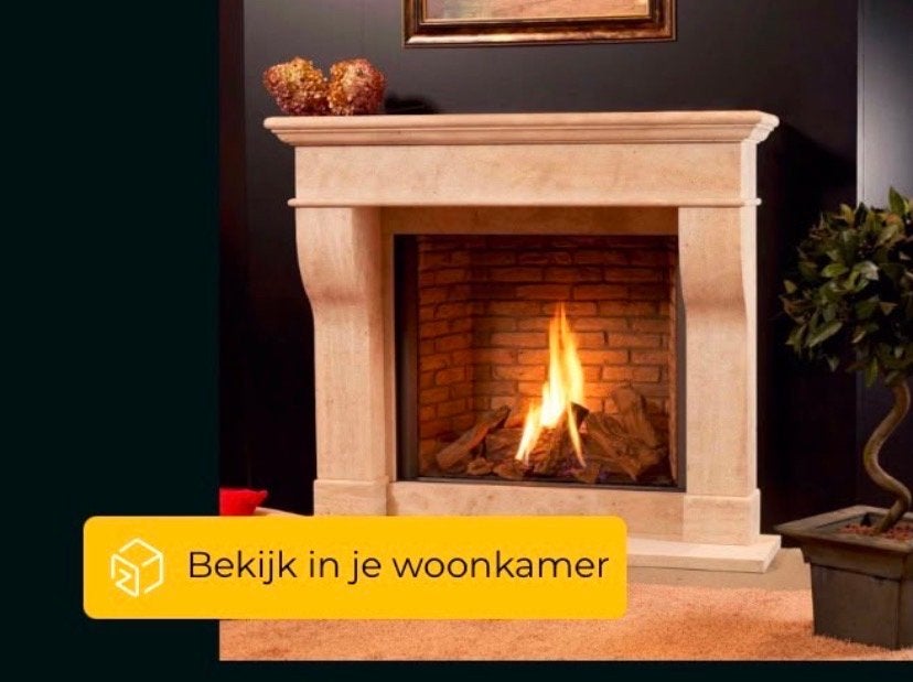 Sfeervolle Gashaard met Klassieke Schouw, Huis en Inrichting, Haarden, Verzenden, Gebruikt, Inbouwhaard, Gashaard